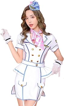 Amazon.co.jp: ハロウィン コスプレ CA スチュワーデス キャビン